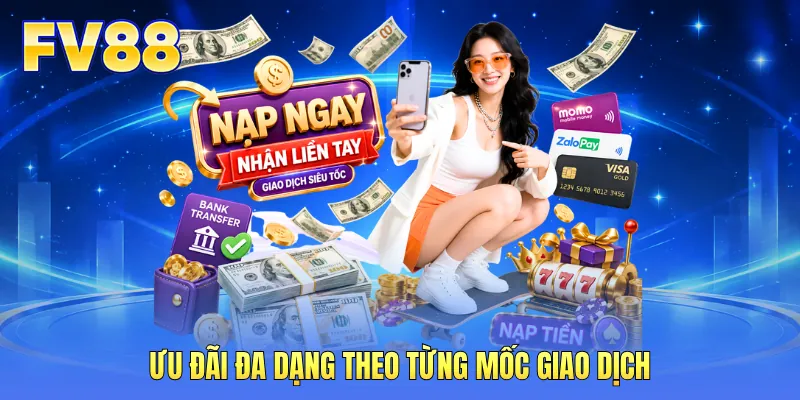Ưu đãi đa dạng theo từng mốc giao dịch Ưu đãi đa dạng theo từng mốc giao dịch